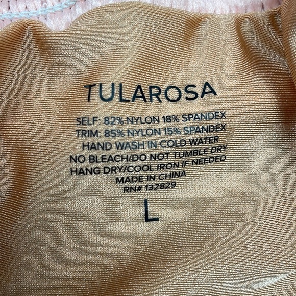 Revolve Tularosa One Piece Swim Suit Retro Pale Pink Large - Picture 10 of 10